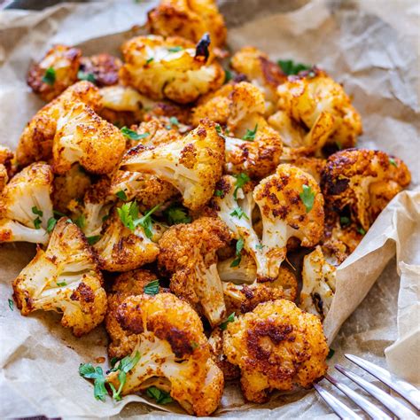 How many calories are in oven-roasted cauliflower - calories, carbs, nutrition