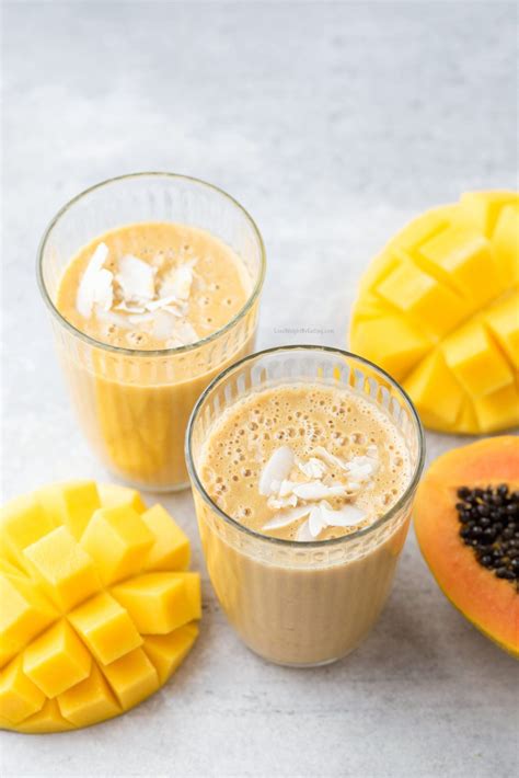 How many calories are in papaya frozen yogurt smoothie - calories, carbs, nutrition