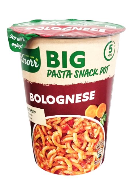 How many calories are in pasta bolognese snack pot - calories, carbs, nutrition