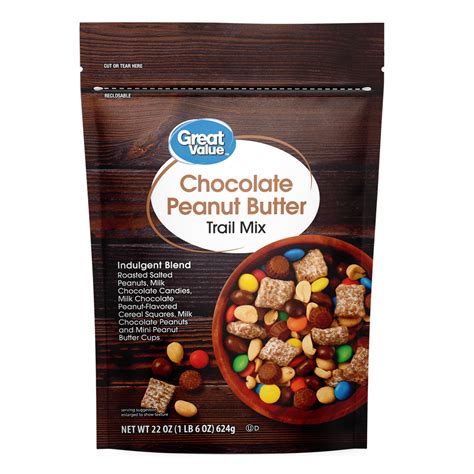 How many calories are in peanut butter and chocolate trail mix - calories, carbs, nutrition