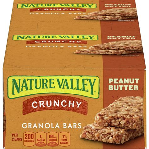 How many calories are in peanut butter crunch granola bar - calories, carbs, nutrition