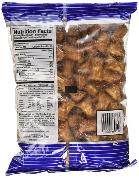 How many calories are in peanut butter pretzels - calories, carbs, nutrition