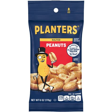 How many calories are in peanuts, salted, planters - calories, carbs, nutrition