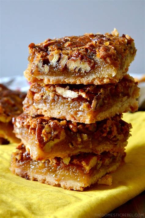 How many calories are in pecan pie bar - calories, carbs, nutrition