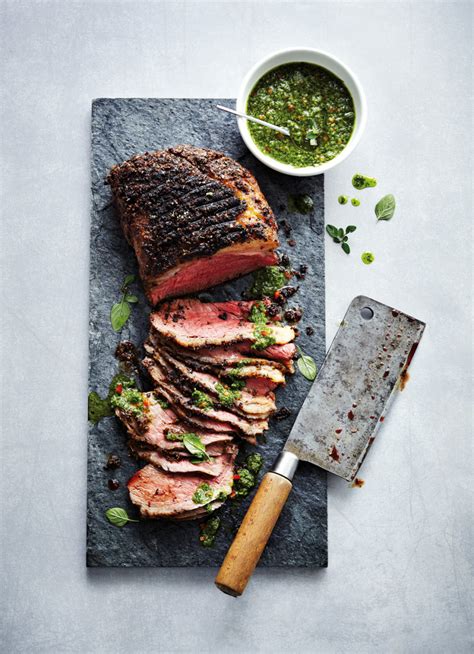 How many calories are in pepper crusted roast beef and parsley chimichurri - calories, carbs, nutrition