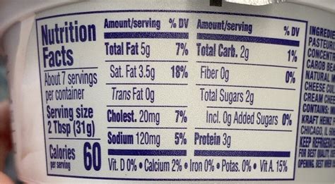 How many calories are in philadelphia 1/3 less fat - calories, carbs, nutrition