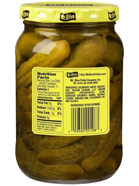 How many calories are in pickled gherkin - calories, carbs, nutrition