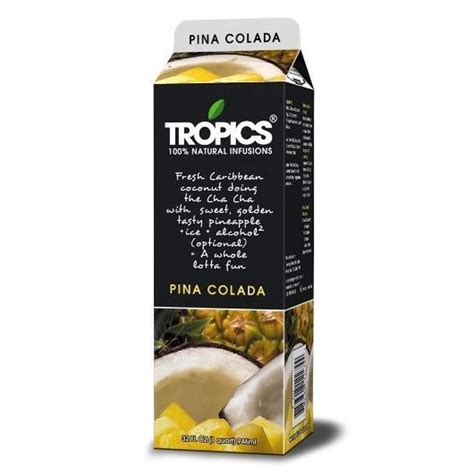 How many calories are in pina colada drink mix - calories, carbs, nutrition