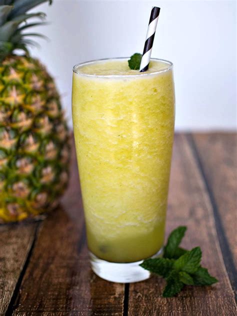 How many calories are in pineapple-mint smoothie - calories, carbs, nutrition