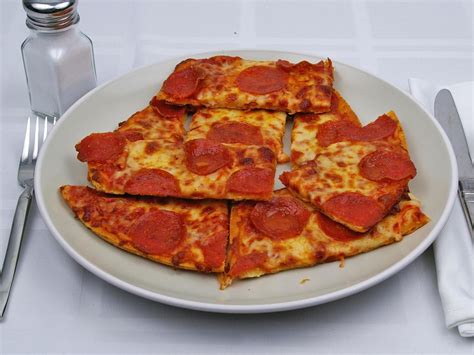 How many calories are in pizza - pepperoni with harvest wheat crust - calories, carbs, nutrition