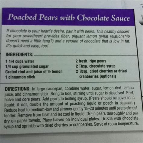 How many calories are in poached pears - calories, carbs, nutrition