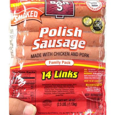 How many calories are in polish sausage - calories, carbs, nutrition