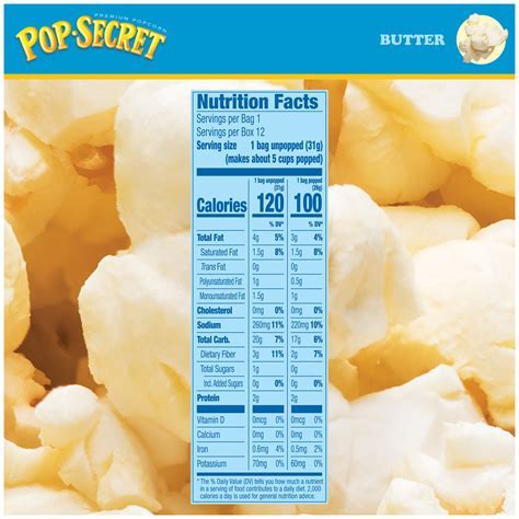 How many calories are in popcorn - butter light microwave - calories, carbs, nutrition