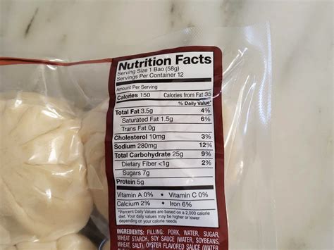 How many calories are in pork bao - calories, carbs, nutrition