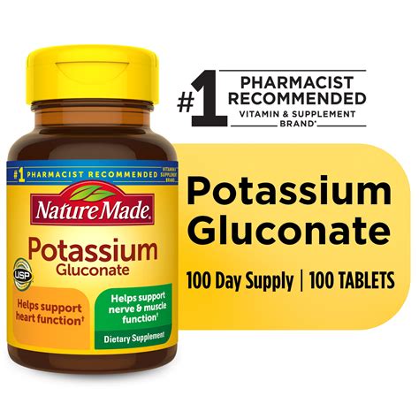 How many calories are in potassium gluconate - calories, carbs, nutrition