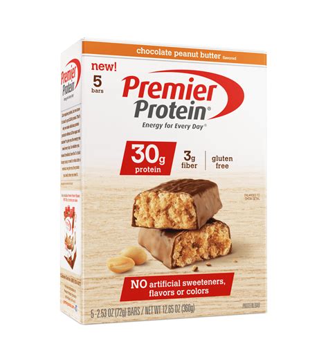 How many calories are in premier nutrition chocolate-peanut butter protein bar - calories, carbs, nutrition