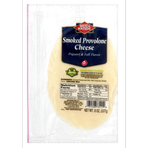 How many calories are in provolone cheese slices - calories, carbs, nutrition