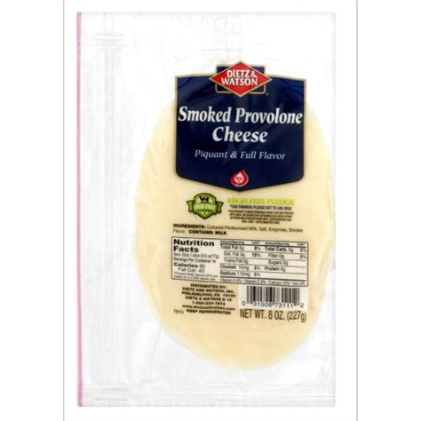 How many calories are in provolone cheese slices - calories, carbs, nutrition