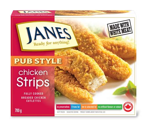 How many calories are in pub style chicken strips - calories, carbs, nutrition