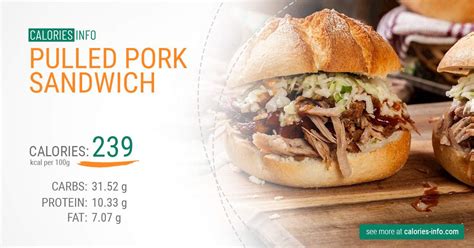 How many calories are in pulled pork (73930.6) - calories, carbs, nutrition