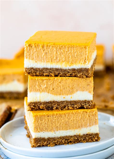 How many calories are in pumpkin cheesecake bars - calories, carbs, nutrition