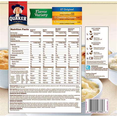 How many calories are in quaker grits - calories, carbs, nutrition