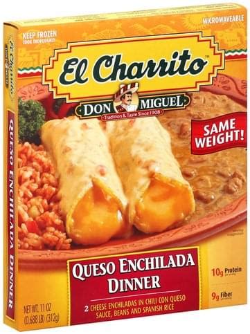 How many calories are in queso enchilada dinner - calories, carbs, nutrition