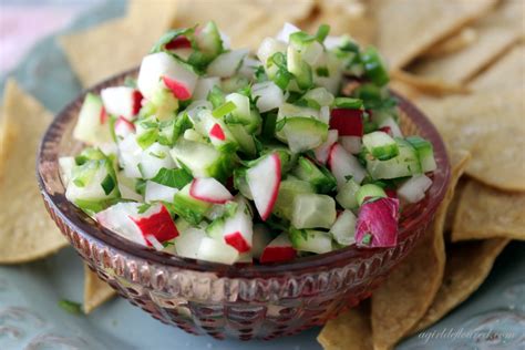 How many calories are in radish and cucumber salsa - calories, carbs, nutrition