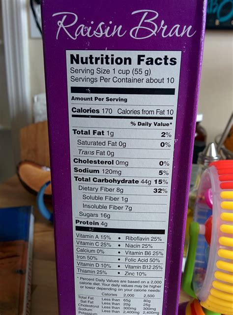 How many calories are in raisin bran - calories, carbs, nutrition