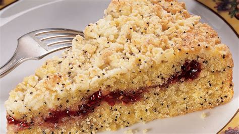 How many calories are in raspberry poppy seed coffee cake - calories, carbs, nutrition