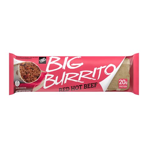 How many calories are in red hot beef burrito - calories, carbs, nutrition