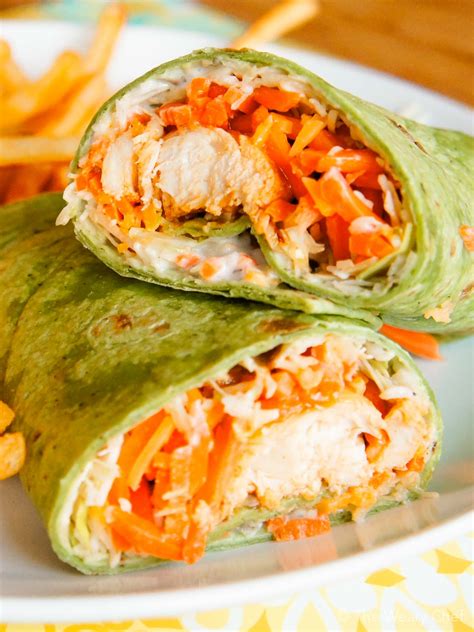 How many calories are in red hot buffalo chicken wraps - calories, carbs, nutrition