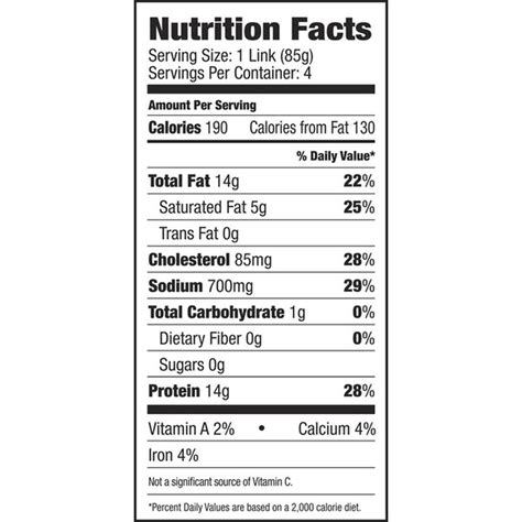 How many calories are in red wine and garlic chicken sausage - calories, carbs, nutrition