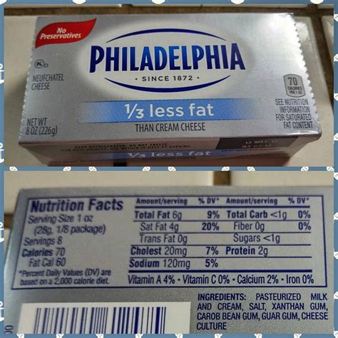 How many calories are in reduced fat plain cream cheese - calories, carbs, nutrition