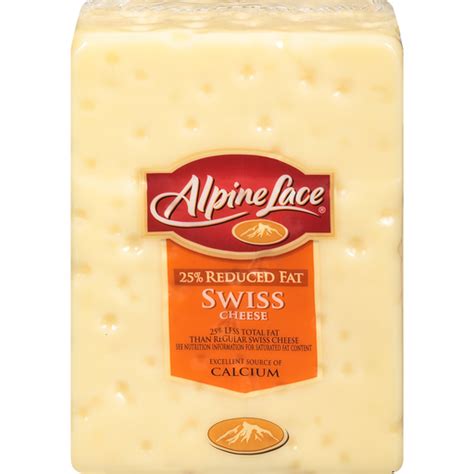 How many calories are in reduced fat swiss cheese1 - calories, carbs, nutrition