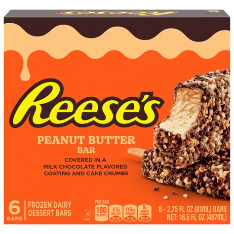 How many calories are in reese's ice cream bar - calories, carbs, nutrition