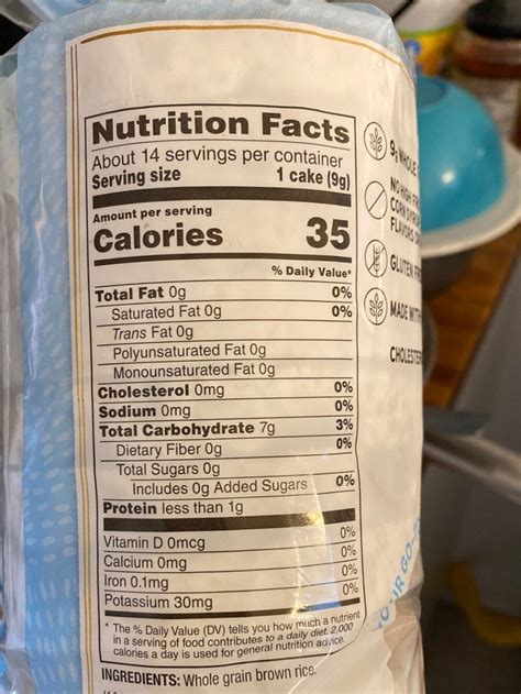 How many calories are in rice cakes - calories, carbs, nutrition