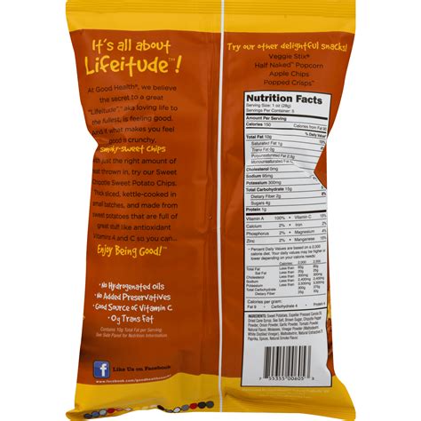 How many calories are in ridge cut sweet potato chips - calories, carbs, nutrition