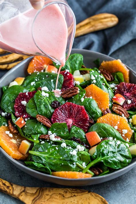 How many calories are in ripe local peach - citrus spinach salad - calories, carbs, nutrition