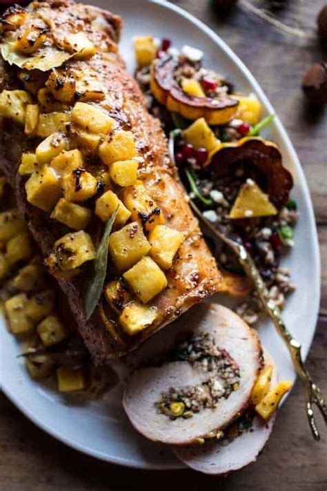 How many calories are in roast bacon loin with glazed pineapple - calories, carbs, nutrition