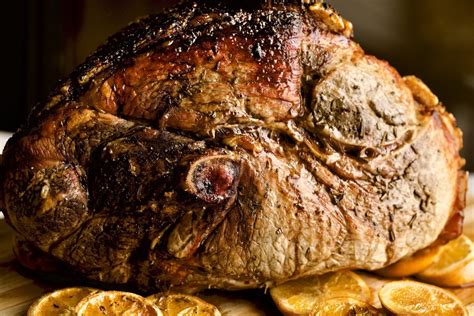 How many calories are in roast fresh ham with au jus - calories, carbs, nutrition