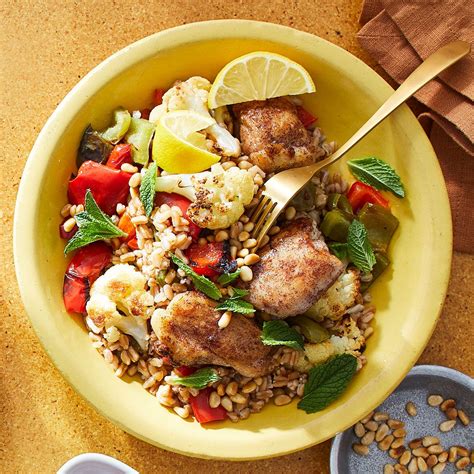 How many calories are in roasted chicken farro eggplant (79972.1) - calories, carbs, nutrition