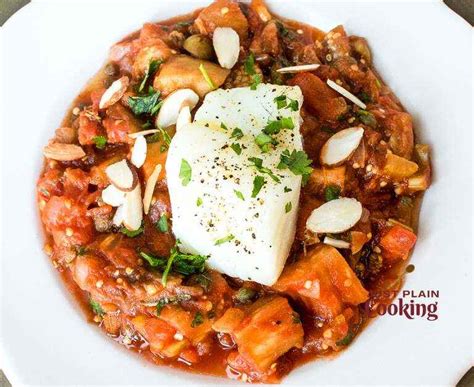 How many calories are in roasted cod caponata - calories, carbs, nutrition