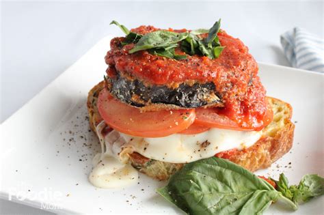 How many calories are in roasted eggplant caprese sandwich - calories, carbs, nutrition