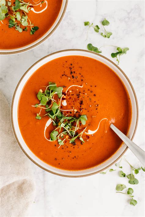 How many calories are in roasted pepper tomato soup - calories, carbs, nutrition