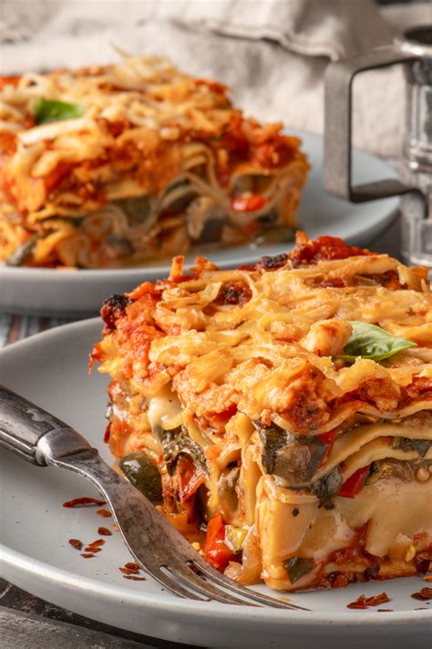 How many calories are in roasted vegetable lasagna - calories, carbs, nutrition