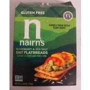 How many calories are in rosemary sea salt flatbread - calories, carbs, nutrition