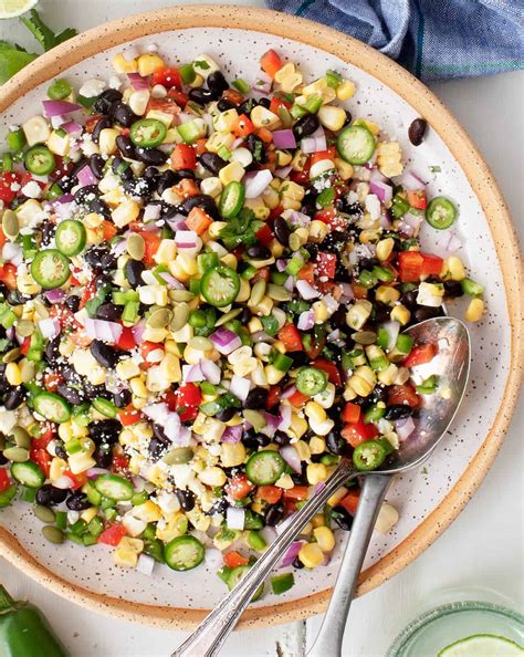 How many calories are in salad black bean corn & jicama 1/4 cup - calories, carbs, nutrition