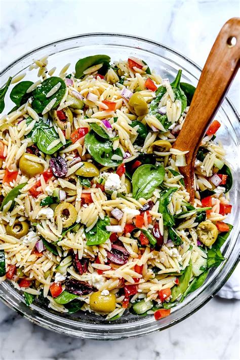 How many calories are in salad orzo spinach & feta 8 oz - calories, carbs, nutrition