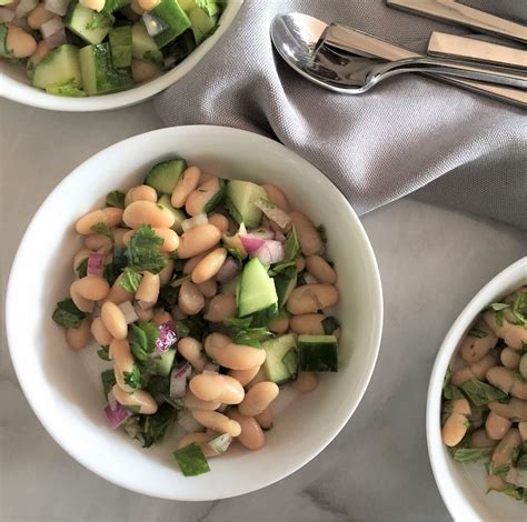 How many calories are in salad white bean lemony 1 oz - calories, carbs, nutrition